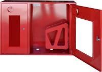 Шкаф пожарный Ш-ПК-02ВС (890*700*230мм) с окном красный (Узола)