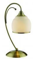 Светильник настольный Favourite Isola 2586-1T  античная бронза/белое стекло (ф=180,h=360) 1*40W E14
