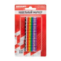Маркеры наборные - комплект цифр (0-9) 4-6мм 10 цветов Rexant