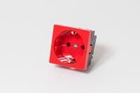 Розетка электрическая с зазем. контактом (красная) 200009 SPL
