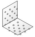 Уголок крепежный  80*80*100мм (70шт) равносторонний 