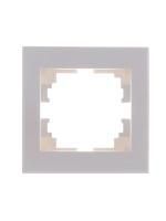 Рамка 1-ая жемчужно-белый перламутр 3030-146 Lezard RAIN (10/120)