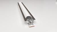 08-02 Профиль алюминиевый прямой встраиваемый для светодиодной ленты, анодированный,серебро, 2 м.,ин