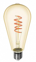 Лампа винтаж LED Груша Спираль 7Вт E27 2700K 540Лм Золото General