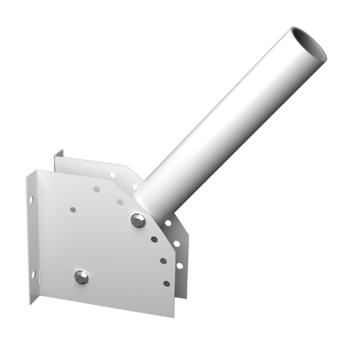 Кронштейн для РКУ КР-3 рег.угол 350мм Белый универ для установки на стену и опору К1Н-0-035-БМ WOLTA