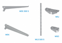 Кронштейн одинарный для стоек 150 мм серый WSS 150s (в уп.20шт) (241502)