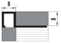 Профиль ПК 11-8 алюмин.8мм*2,5м анод.золото Лука (ПК 11-8.2500.02л)(12340)