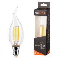 Лампа LED свеча на ветру  5W  E14 3000K филаментная WOLTA (10)