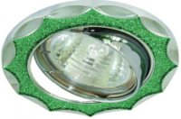 Светильник точечный TDM  СВ 02-06  зелёный блеск/хром   MR16 0041(10/100)