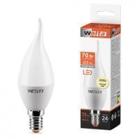 Лампа LED свеча на ветру  7.5W  E14 2700К  220V 25YCD7.5E14 WOLTA (50 шт)