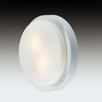 Светильник настенно-потолочный ODL HOLGER 2745/2C белый/стекло 2*40W E14 IP44