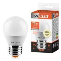 Лампа LED шар  7.5W  E27  4000K  220V 25S45GL7.5E27 WOLTA (50 шт)