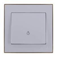 Кнопка таймера Белый с золотой вст. 0226-102 Lezard RAIN (10/120)