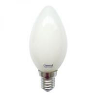 Лампа LED свеча  8W  E14 4500K 650Лм 230V  Филаментная General 649993
