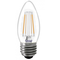 Лампа LED свеча  7W  E27 4500К  220V филаментная 646800 General