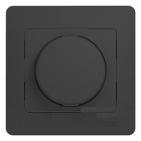 Светорегулятор 300W поворотный Антрацит (в сборе с рамкой) GSL000734 Glossa (1/2шт)