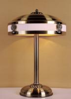 Светильник настольный Favourite Cremlin 1275-3T  античная бронза/ткань белая (ф=370,h=520) 3*40W E14