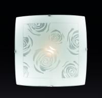 Светильник настенно-потолочный Сонекс PAVIA 1229 никель/белый с рисунком (300х300мм) 1*60W E27