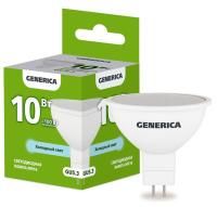 Лампа LED JCDR  GU5.3 10W 6500K  230V 1000Лм GENERICA LL-MR16-10-230-65-GU5-G АКЦИЯ