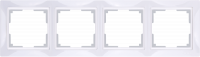 Рамка 4-ая Snabb Белая WL03-Frame-04/ Рамка на 4 поста (белый, basic)