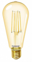 Лампа винтаж LED Груша 13Вт E27 2700K 1025Лм Золото General