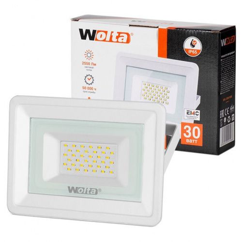 Прожектор LED  30Вт 5500K 2550Лм IP65 SMD WFL-30W/06W белый Wolta (10шт.)