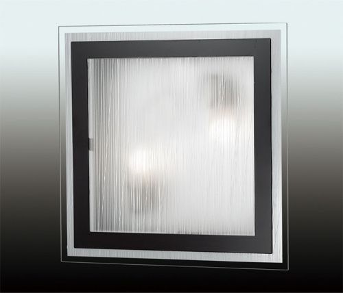 Светильник настенно-потолочный ODL ULEN 2736/2W венге/стекло 2*60W E27