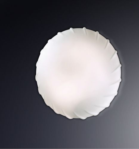 Светильник настенно-потолочный ODL OPAL 2247/2C белое рифленое стекло (l=380,h=130) 2*60W E27 IP44