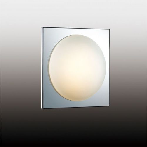 Светильник настенно-потолочный ODL BRIDO 2761/1C хром/стекло 1*60W E27 IP44