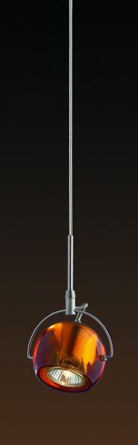 Светильник подвесной ODL BOLLA 1430/1A мат.никель/янтарный (l=100,h=120 - 1300) 1*50W GU10