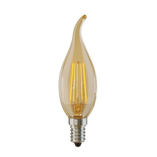 Лампа LED свеча на ветру  7W  E14  2700K  220V золотое стело General (10)