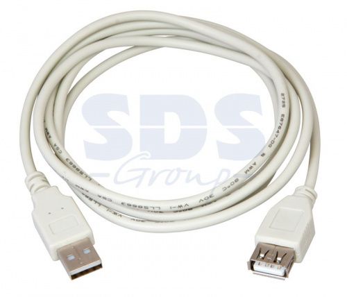 Шнур штекер USB(A-male)-гнездо USB(A-female) 1,8м.  18-1114 REXANT