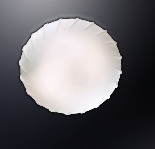 Светильник настенно-потолочный ODL OPAL 2247/2A белое рифленое стекло (l=300,h=110) 2*60W E27 IP44