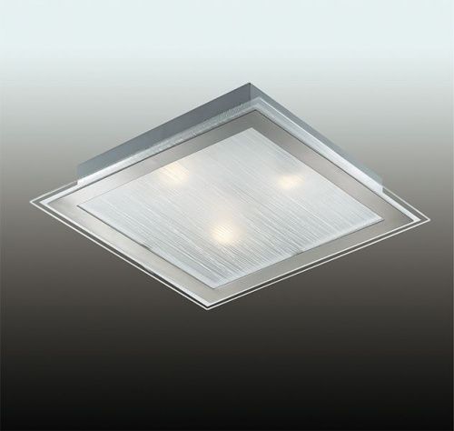 Светильник настенно-потолочный ODL ULEN 2737/3W никель/стекло 3*60W E27