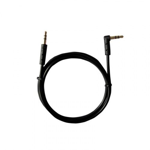 Аудио кабель 3,5мм штекер - штекер угловой черный REXANT 18-1120