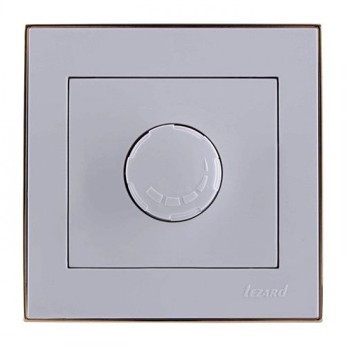 Светорегулятор 500Вт с фильтром Белый с золотой вст. 0226-116 Lezard RAIN (10/120)