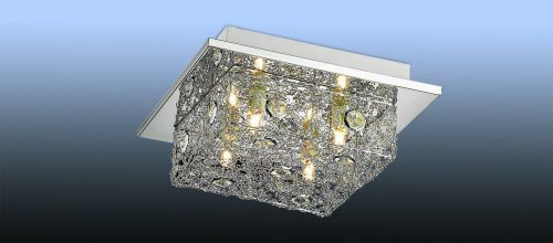 Светильник потолочный ODL ALDO 2260/4C хром/алюминий/хрyсталь (l=250,h=110) 4*40W G9