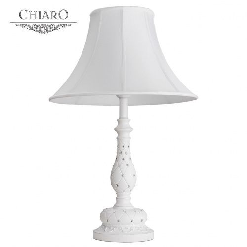 Светильник настольный Chiaro COUNTRY Версаче 639030201 белый/каучук/ткань 1*60W E27(h=67,ф=43)