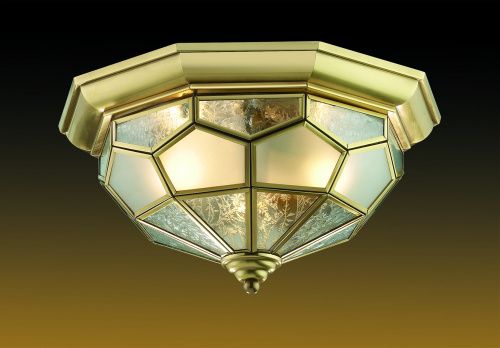 Светильник потолочный ODL CLERK 2271/2C бронза (l=300,h=165) 2*60W E14