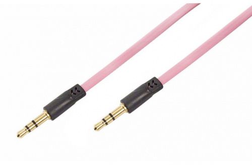 Аудио кабель AUX 3,5мм шнур розовый REXANT 18-4265